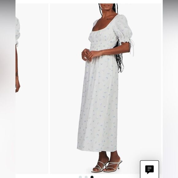 CHARLIE HOLIDAY Isabella Midi Dress In Lady Butterfly 6 - Picture 4 of 11